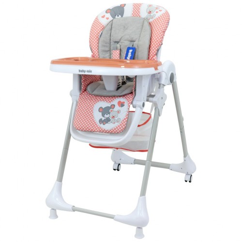 Detská stolička na kŕmenie Baby Mix Infant pink - novorodenecká vložka